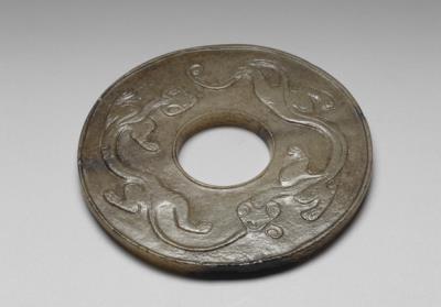 图片[3]-Jade bi disc with beast and cloud pattern, Southern Song dynasty (1127-1279)-China Archive